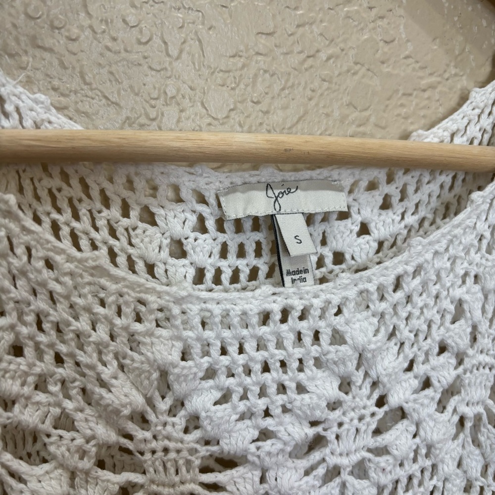 Joie Women's White Nawra Crochet Dress Size Small 100% Cotton Boho Beach Resort - Picture 8 of 10